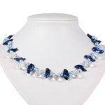 Halskette 4491 - Kristall & Süßwasserperlen